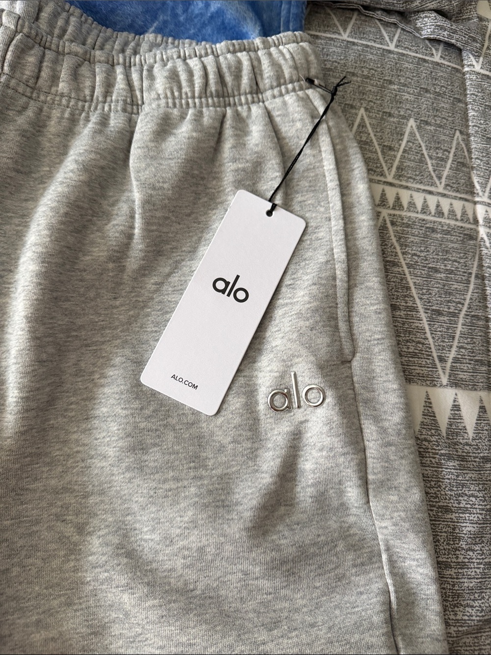 ALO Adult athletic Heather Gray Sweatpants with Logo